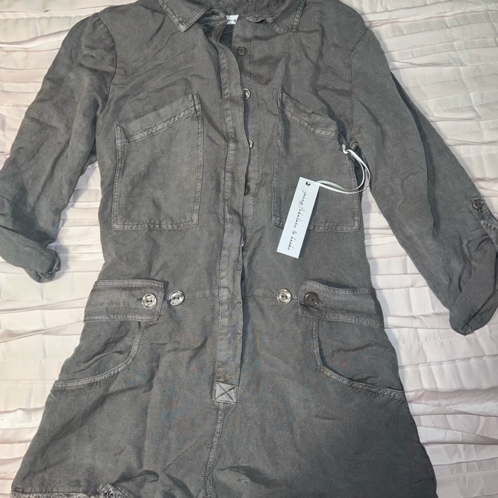 NWT Young Fabulous and Broke grey romper